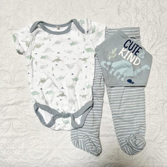 Kyle & Deena 3 Piece Dinosaur Outfit 6-9m - Picture 4 of 9